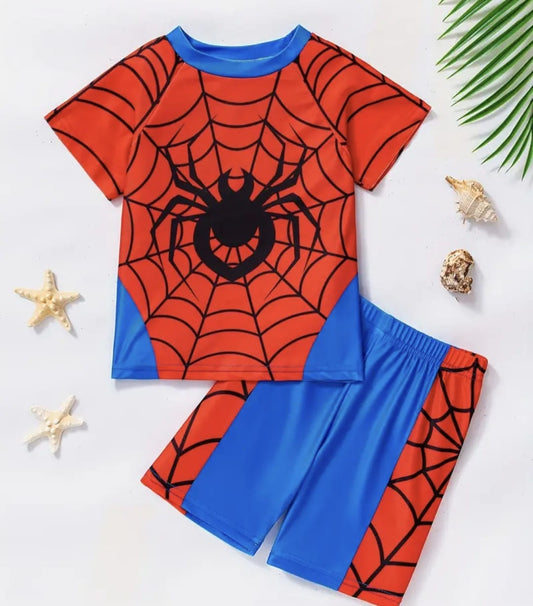 Boys' Two-Piece Short Sleeve Swimsuit