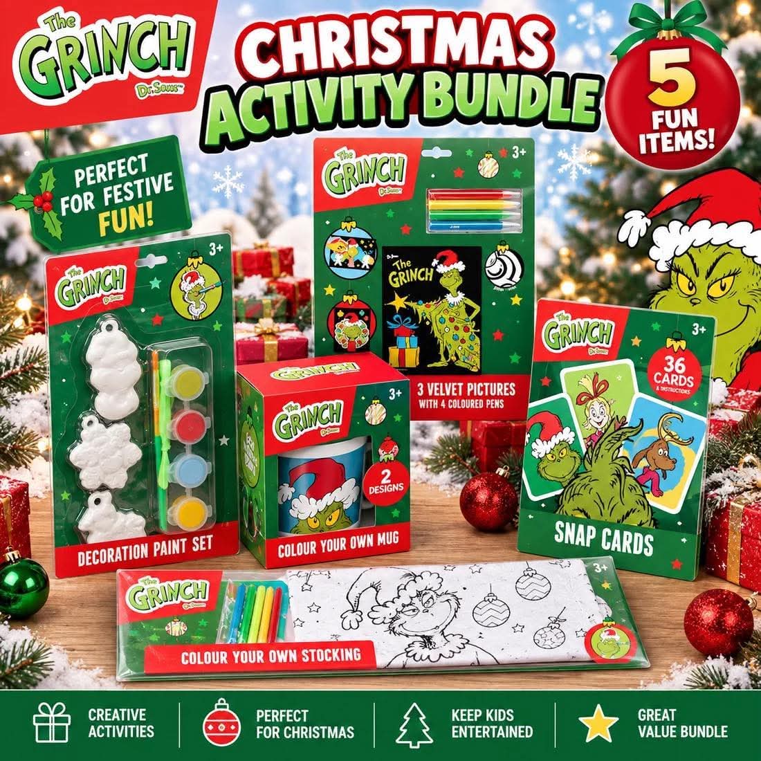 Grinch Activity Bundle