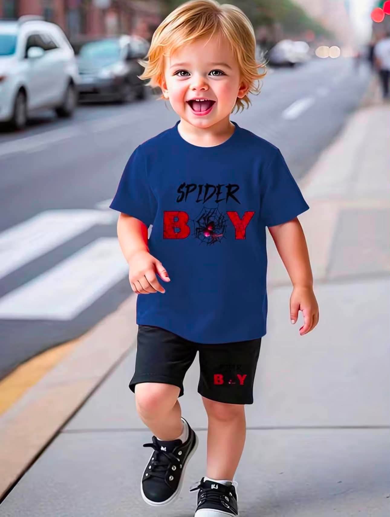 Spider Boy Short Sets