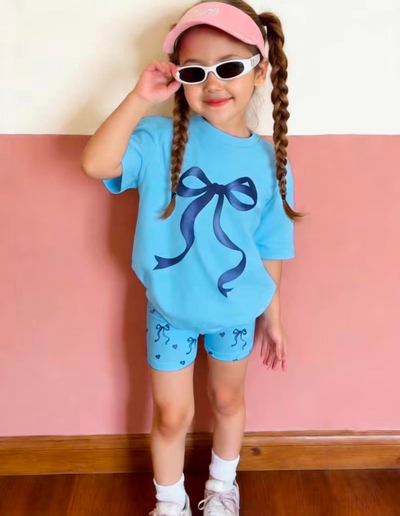 Girls Bow Short Sets