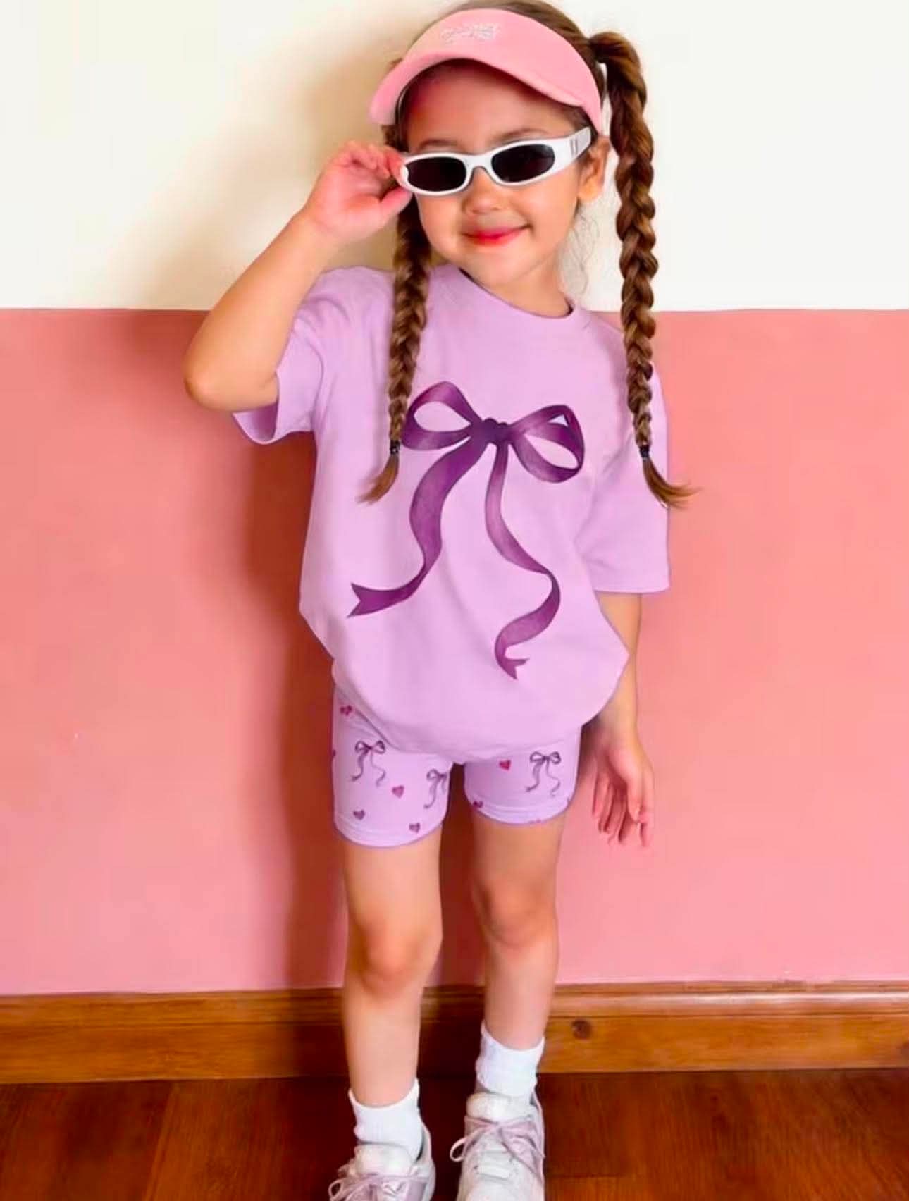 Girls Bow Short Sets