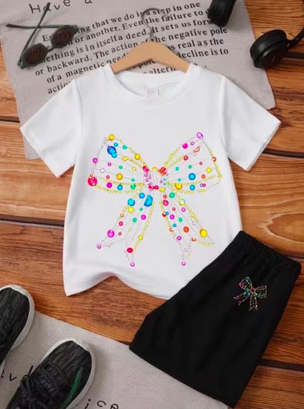 Colourful Bow Short Set