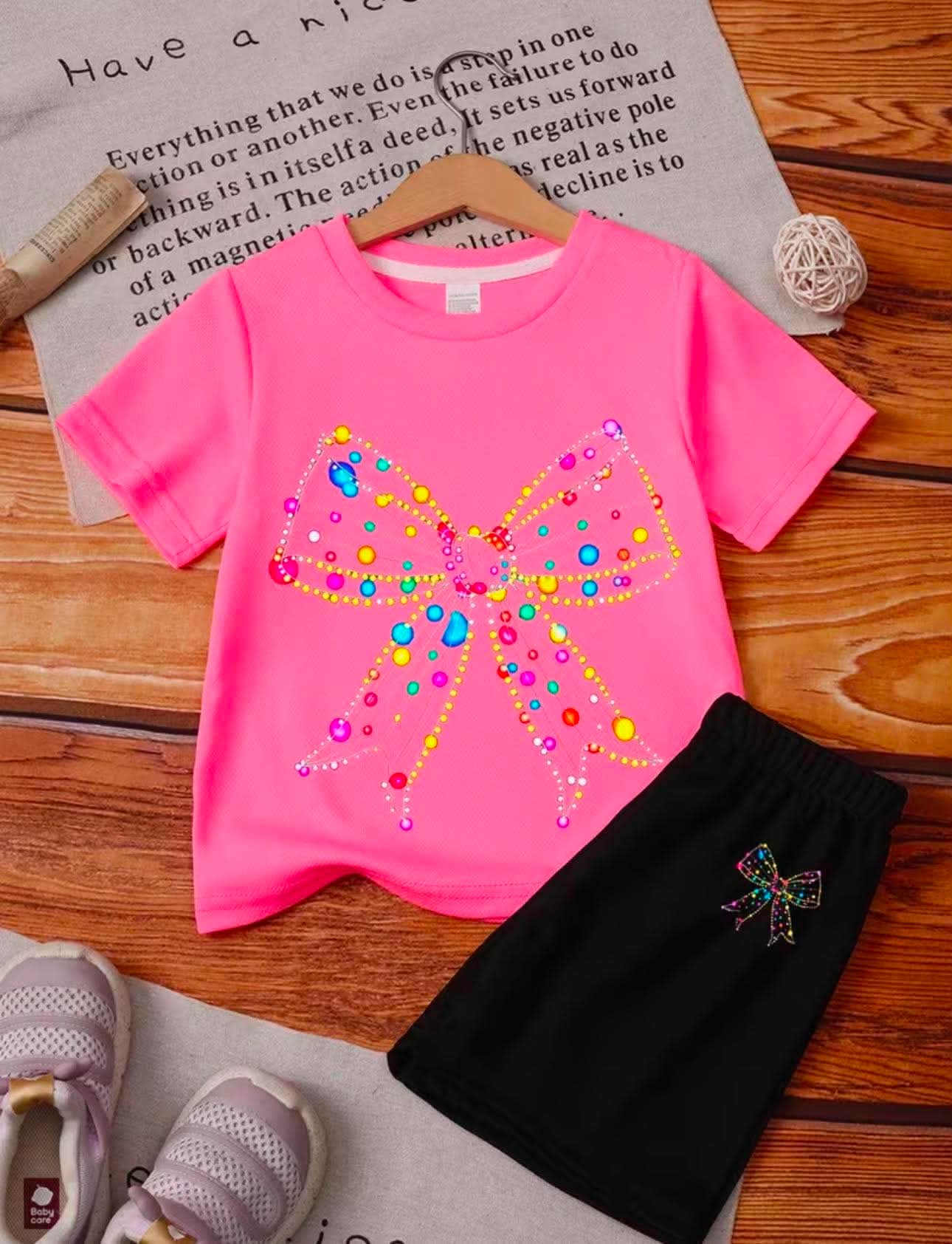 Colourful Bow Short Set