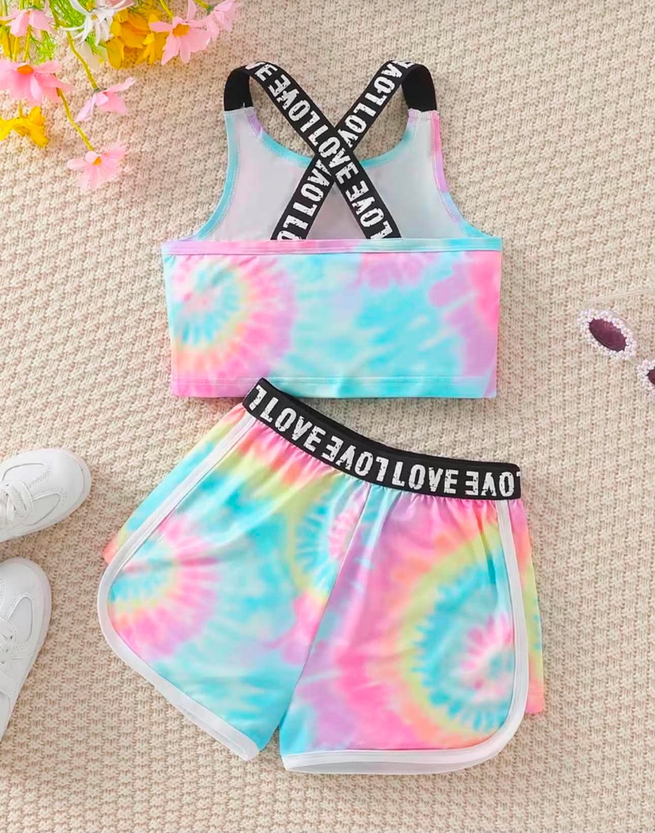 Girls Tie Dye Short Sets