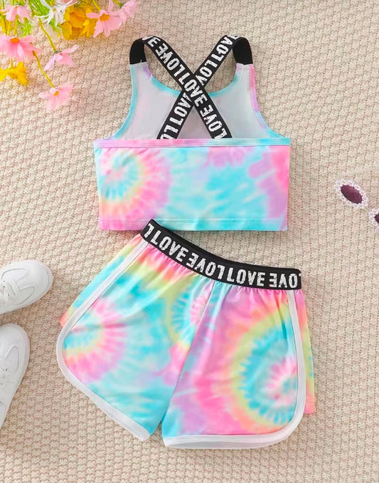 Girls Tie Dye Short Sets