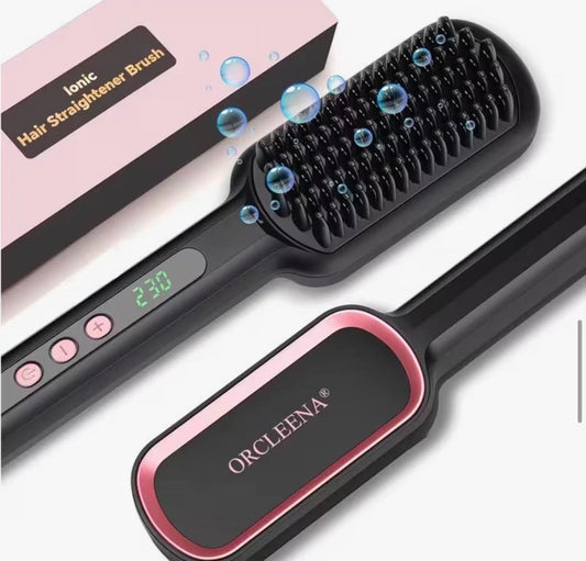 2 in 1 Ionic Hair Straightener Brush