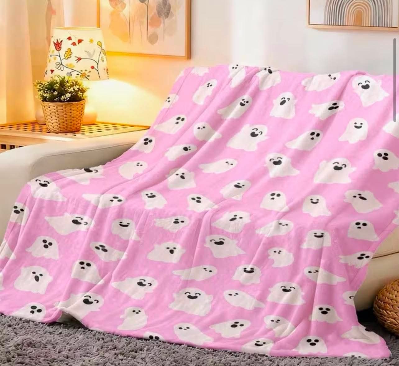Pink Ghost Blanket