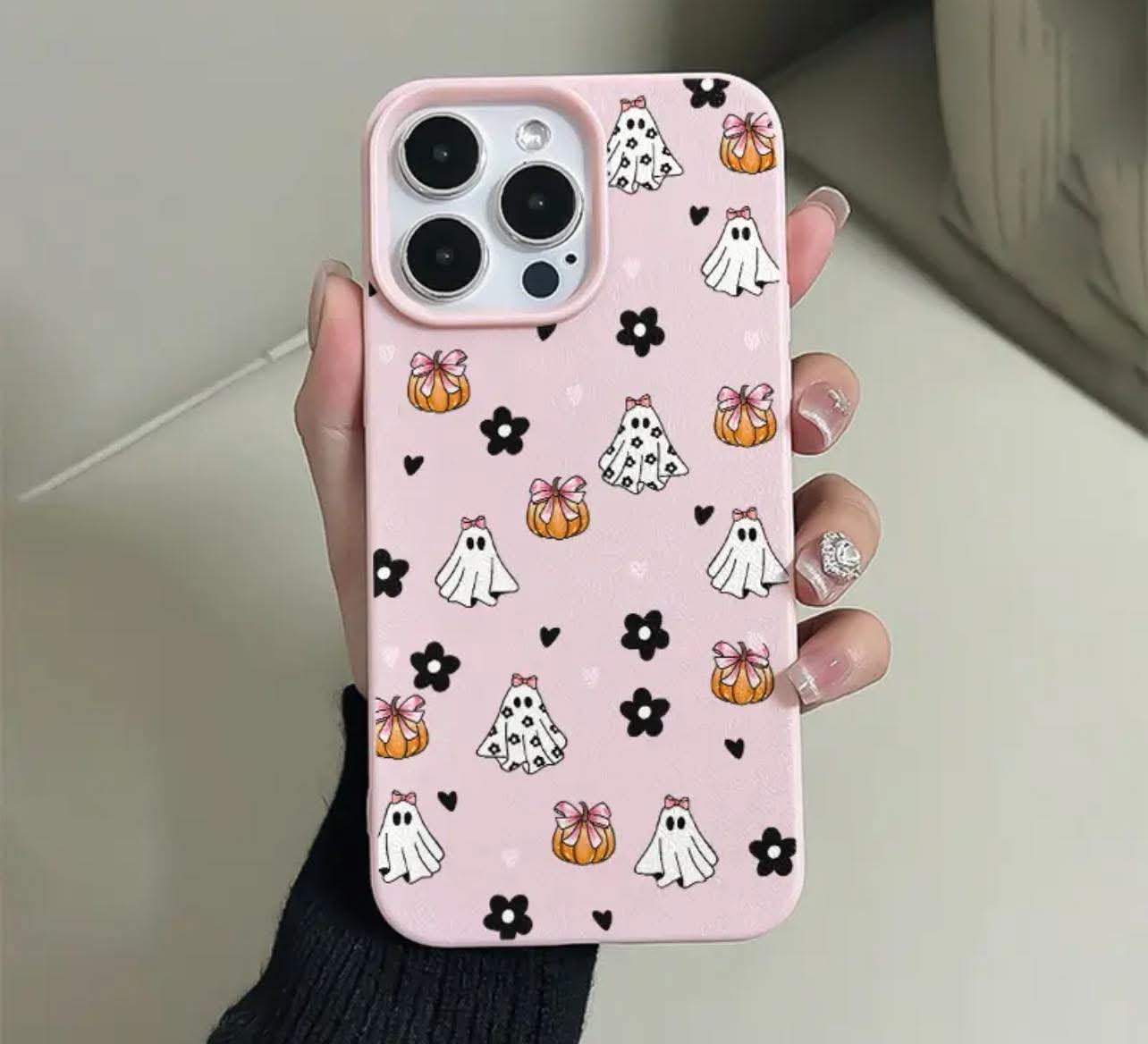Pink Halloween Ghost-Themed