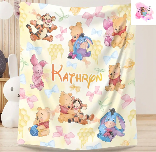 Personalised Winnie The Pooh Blanket