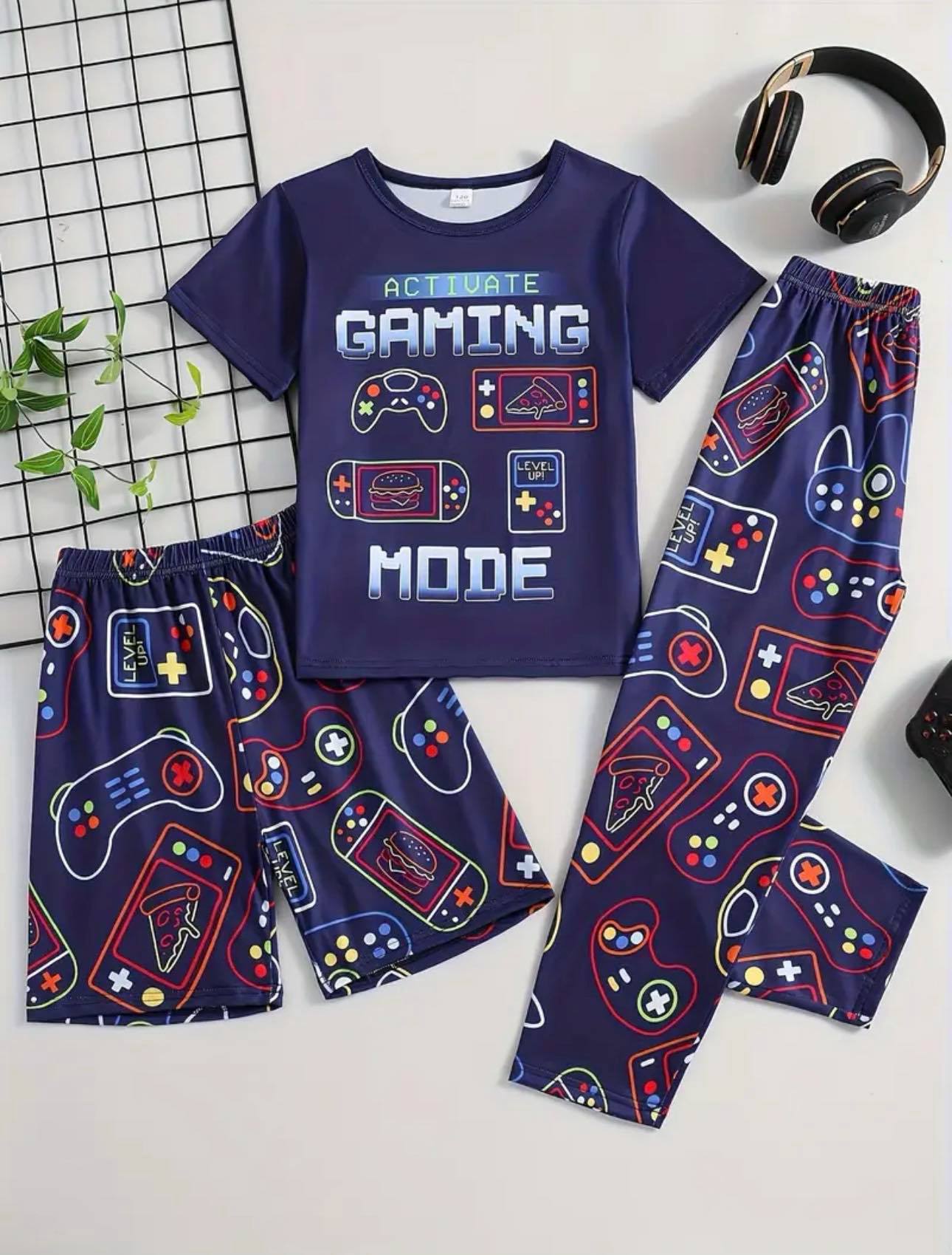 3Pc Boys Console Pyjamas Set