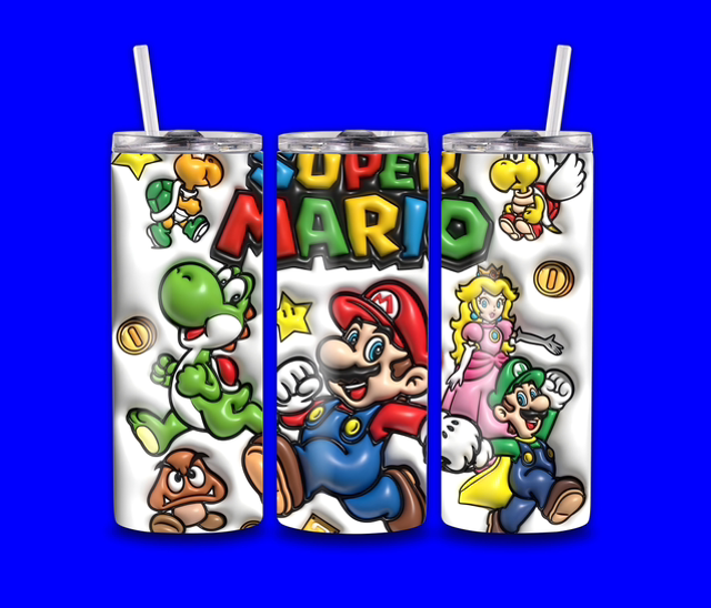 Mario and friends 20oz tumbler