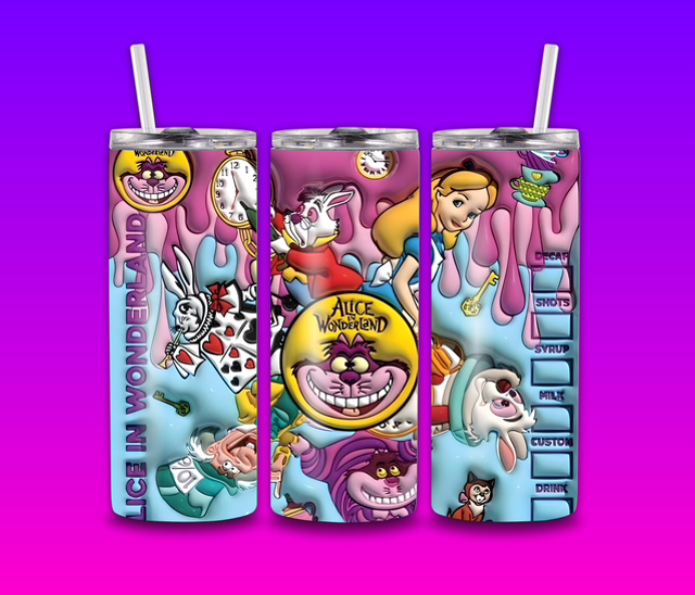 Alice In wonderland 20oz tumbler