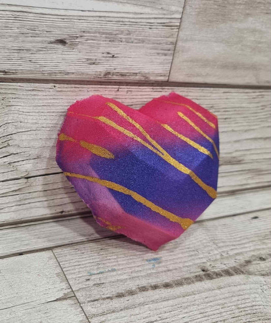 Large Geo Heart Bath Bomb