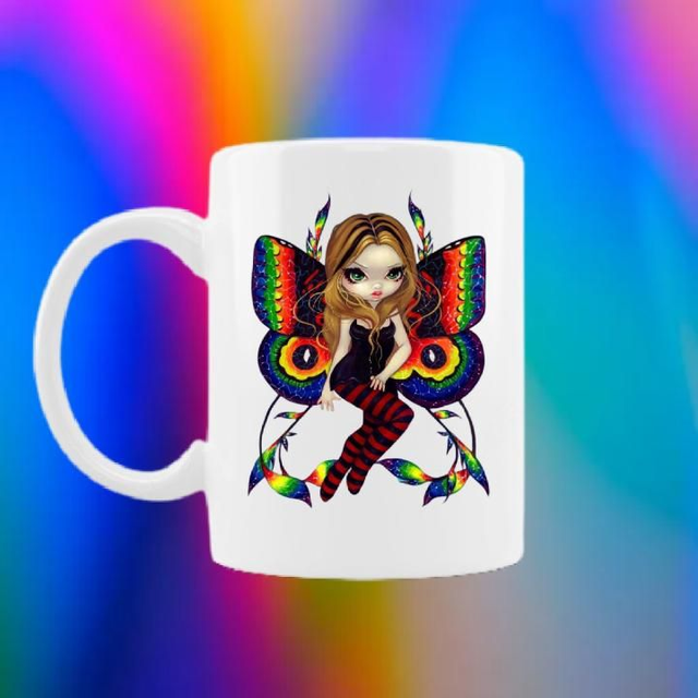 Butterfly fairy mug