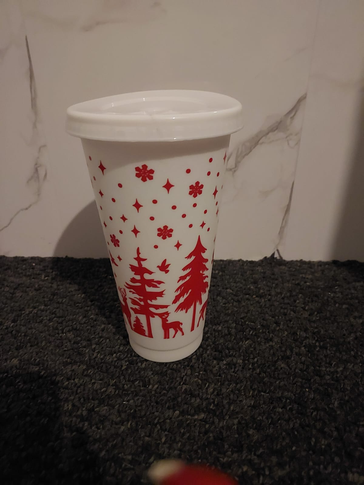Christmas trees cold cup