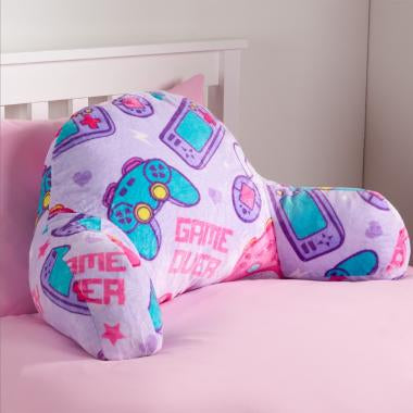 Kids Gaming Fleece Cuddle Cushion - Lilac