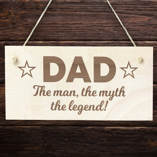 Dad Wood Hanging Sign