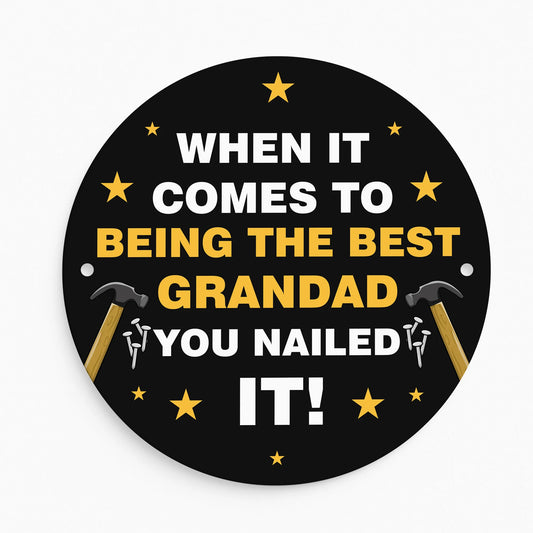 Fathers Day Gift For Grandad Nailed It Grandad Gift Man Cave