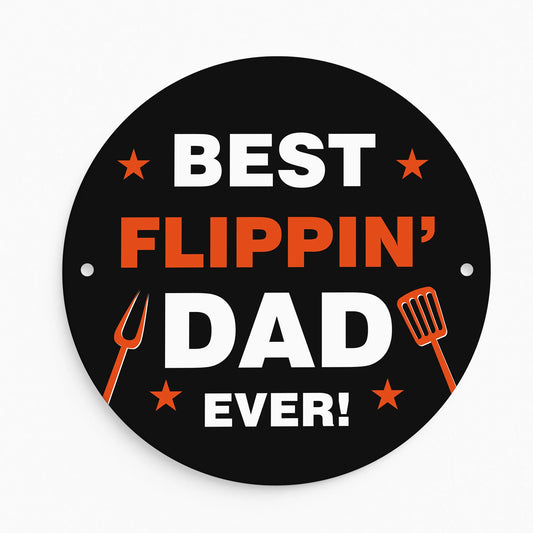 Best Flippin Dad BBQ Sign Man Cave Sign