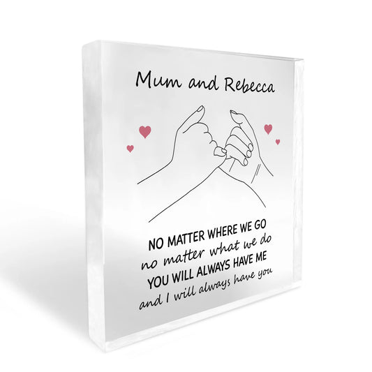 Mother and Daughter  acrylic block