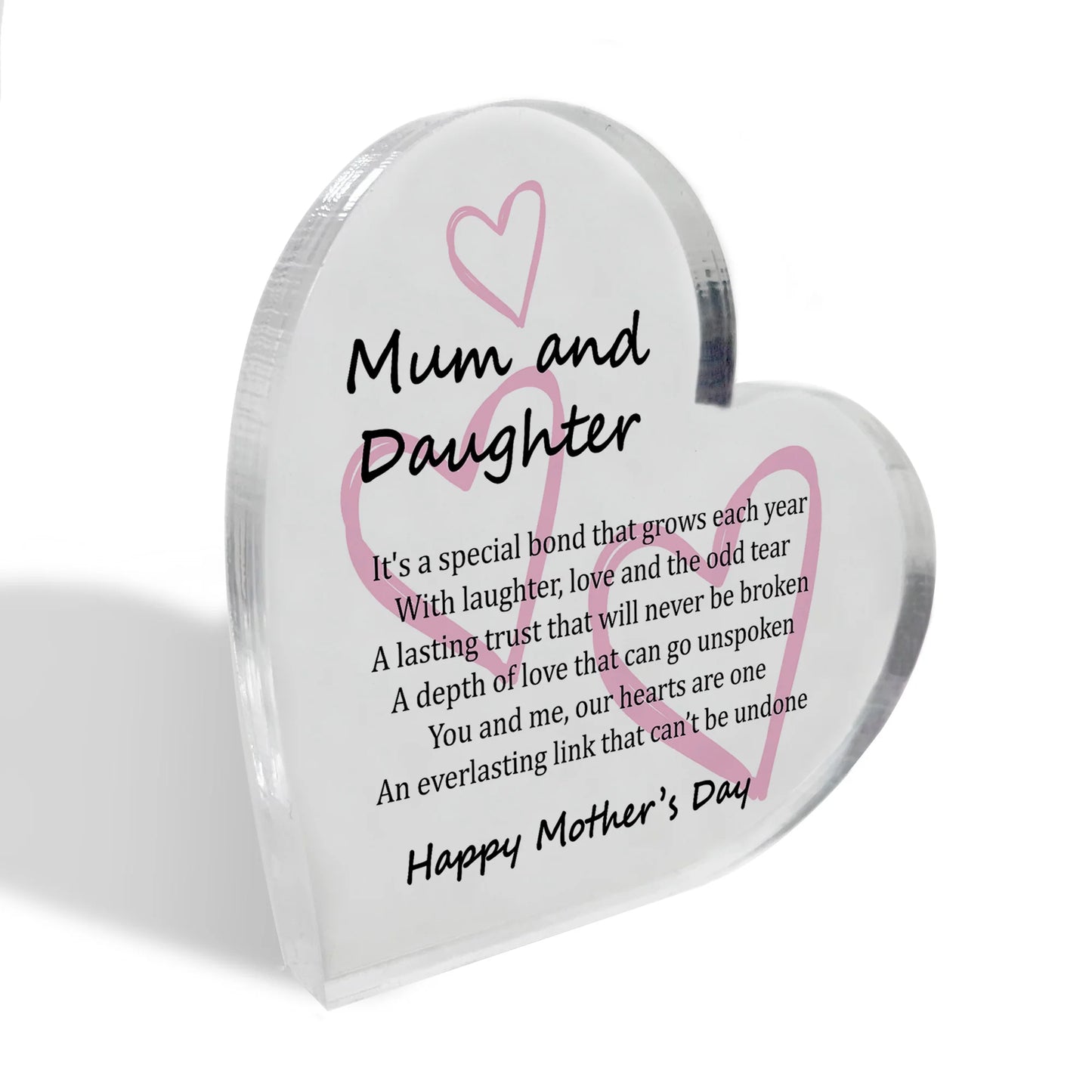 Mum and daughter acrylic block