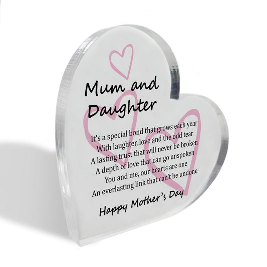 Mum and daughter acrylic block