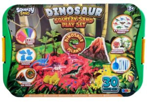 Dinosaur Squeezy Sand Play Set Sensory Jurassic Toy Kit
