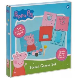 Peppa Pig Stencil Canvas Set Paint Your Own Craft Set