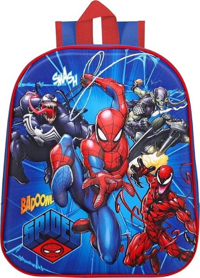 Spiderman 3D Cover Backpack Back To School Bag