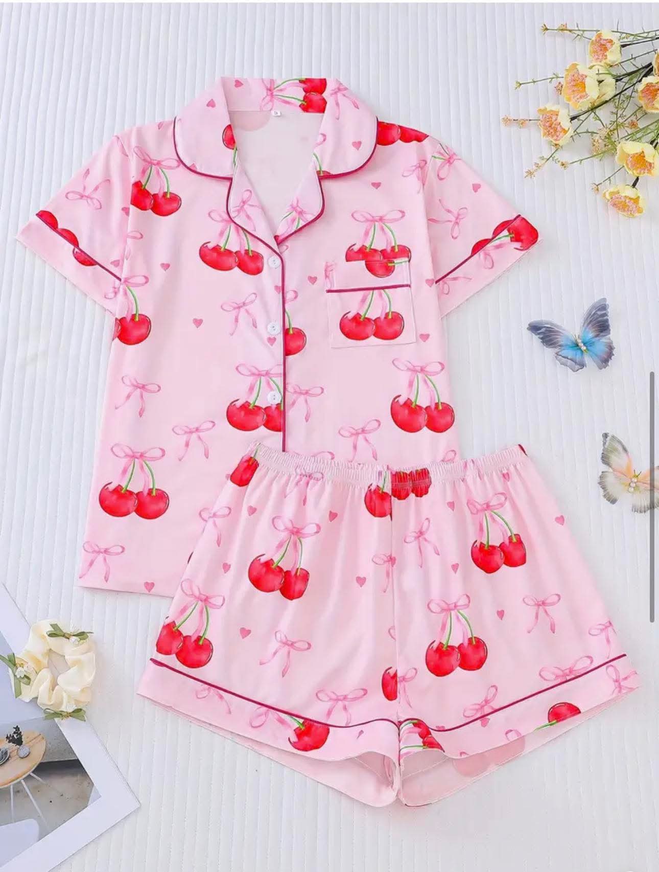 Cherry short set