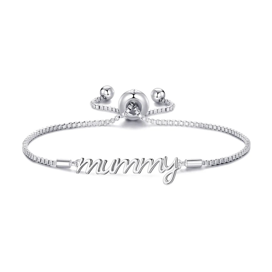 Silver Plated Mummy Bracelet Created with Zircondia® Crystals