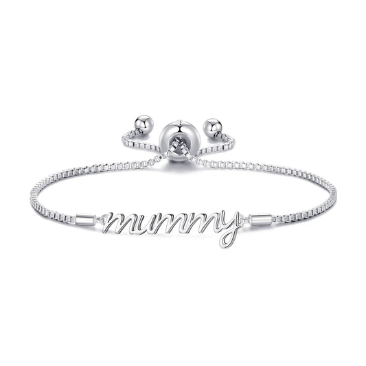 Silver Plated Mummy Bracelet Created with Zircondia® Crystals