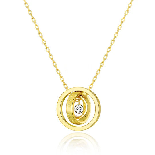 18k Gold Plated Always My Mother Quote Necklace Created with Zircondia® Crystals