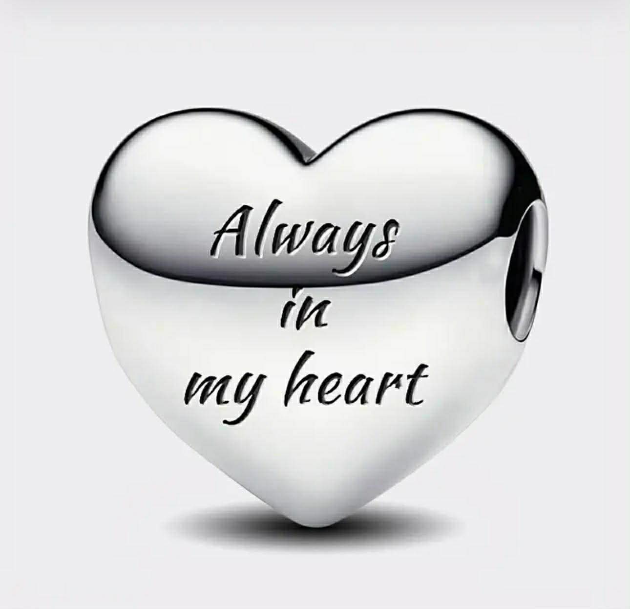 Always in my heart charm