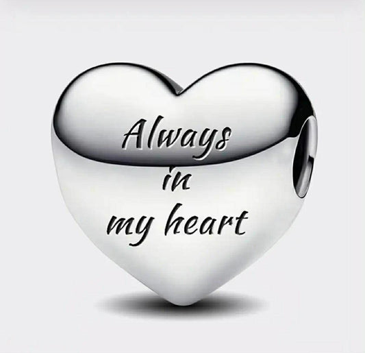 Always in my heart charm