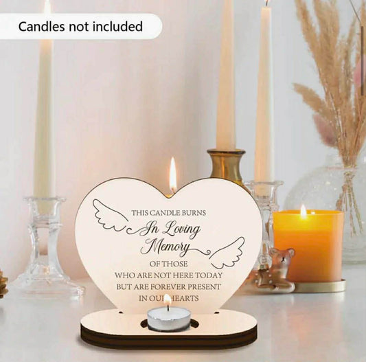 In Loving Memory Heart Shaped Candle Holder #2