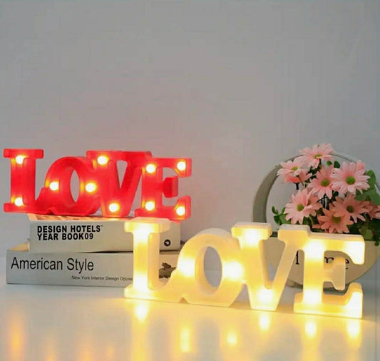 White Love Night Light