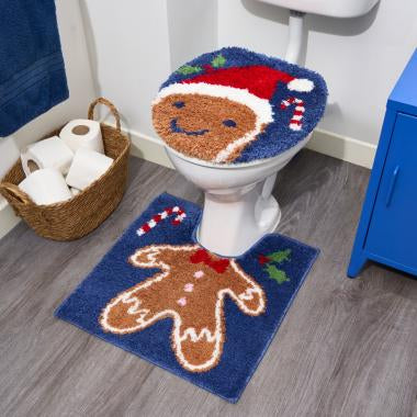 Gingerbread Pedestal Mat & Toilet Seat Cover - Navy
Pre-Order- Due In August