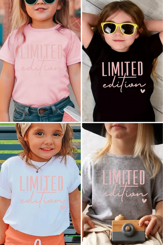 Girls' Summer Limited Edition Letter Print Top