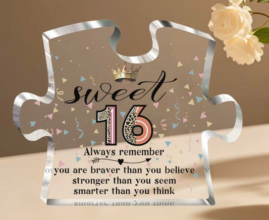 Sweet 16 Puzzle Plaque