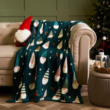 Gonk Print Christmas Throw