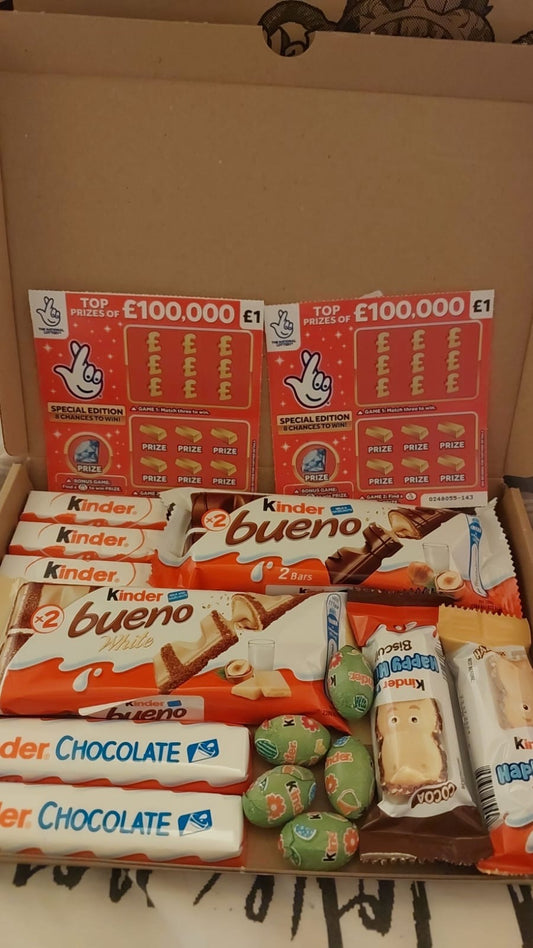 Kinder chocolate box with Scratch cards