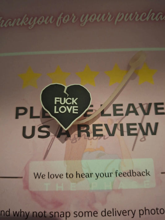 Fuck love straw topper