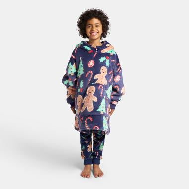 Kids Gingerbread Man Hoodie Blanket - Pre-Order