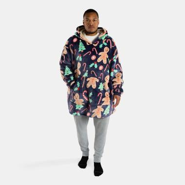 Adults Gingerbread Man Hoodie Blanket - Pre-Order
