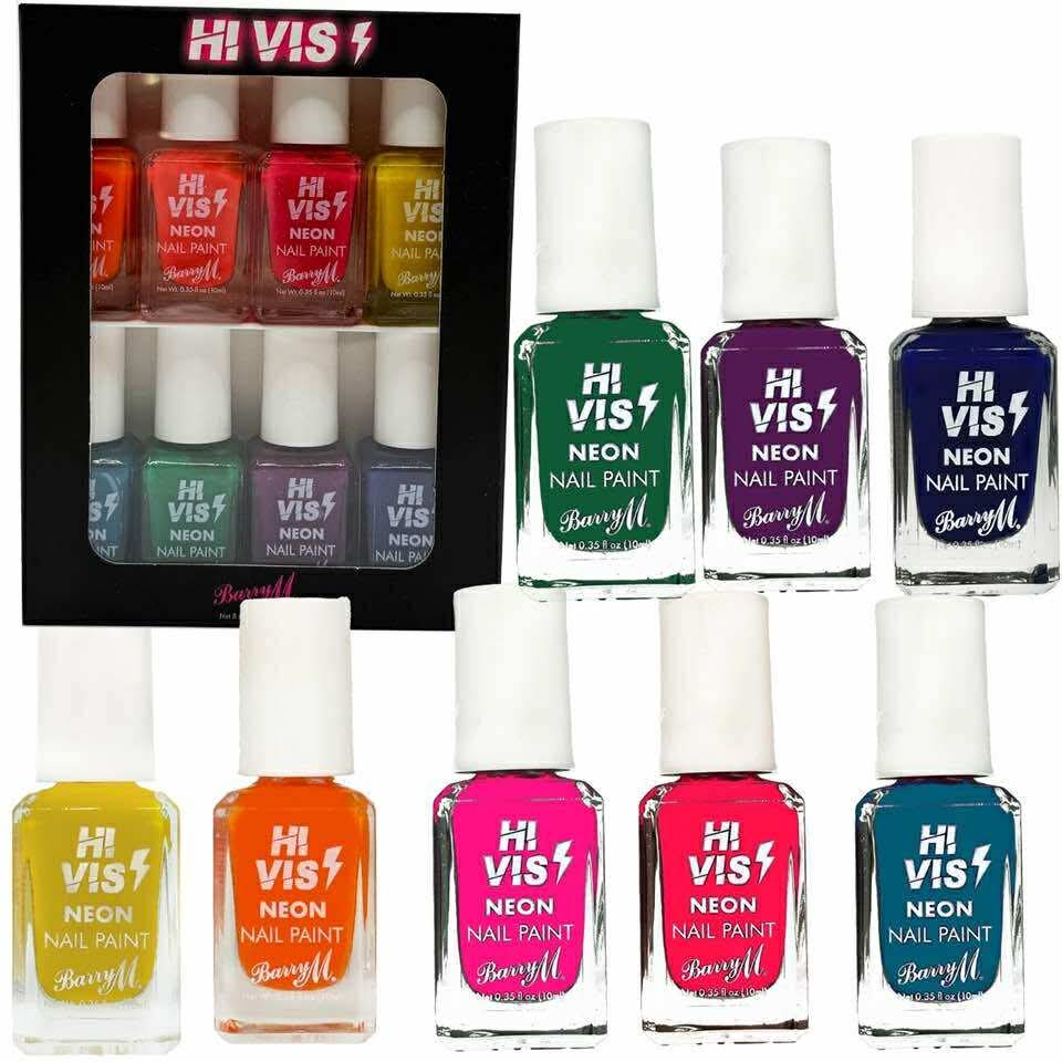 Barry M 8pcs Hi Vis Nail Polish Boxed Gift Set