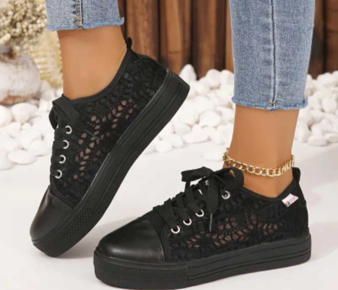 Women's Lace Trainers Size 4