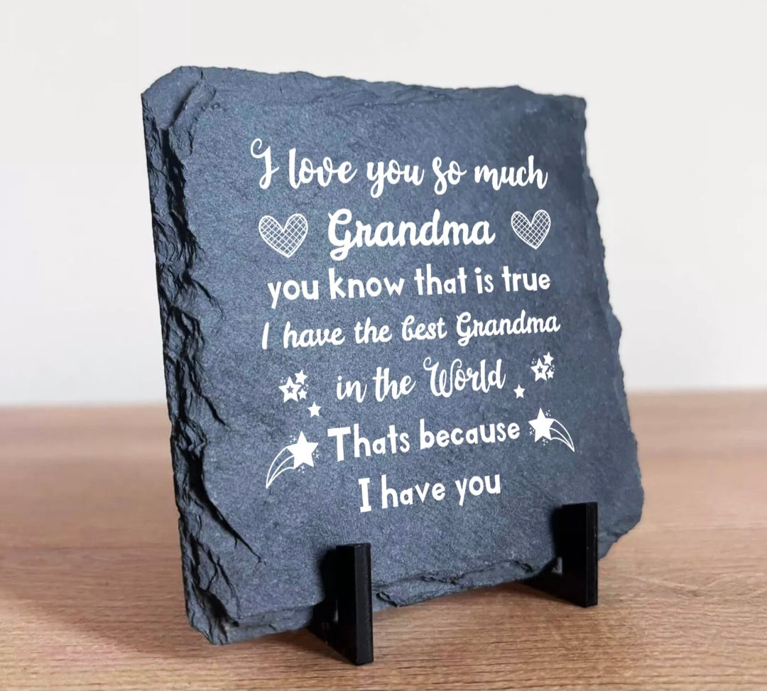I Love You Gran Slate