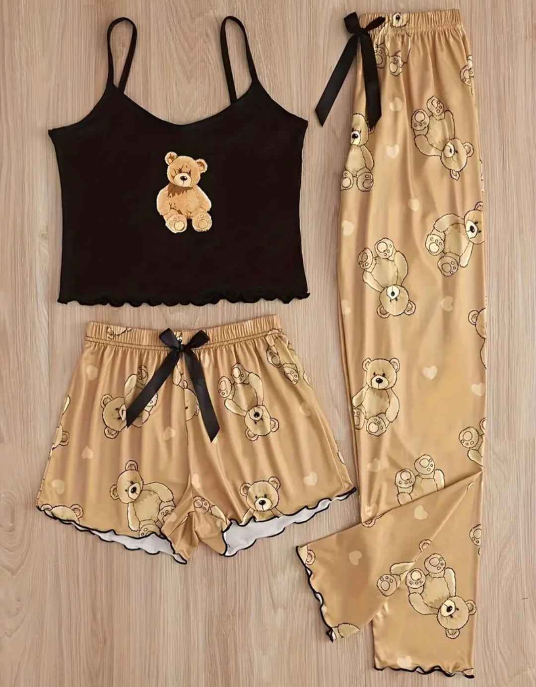 Cute Bear 3Pc Pyjamas Set