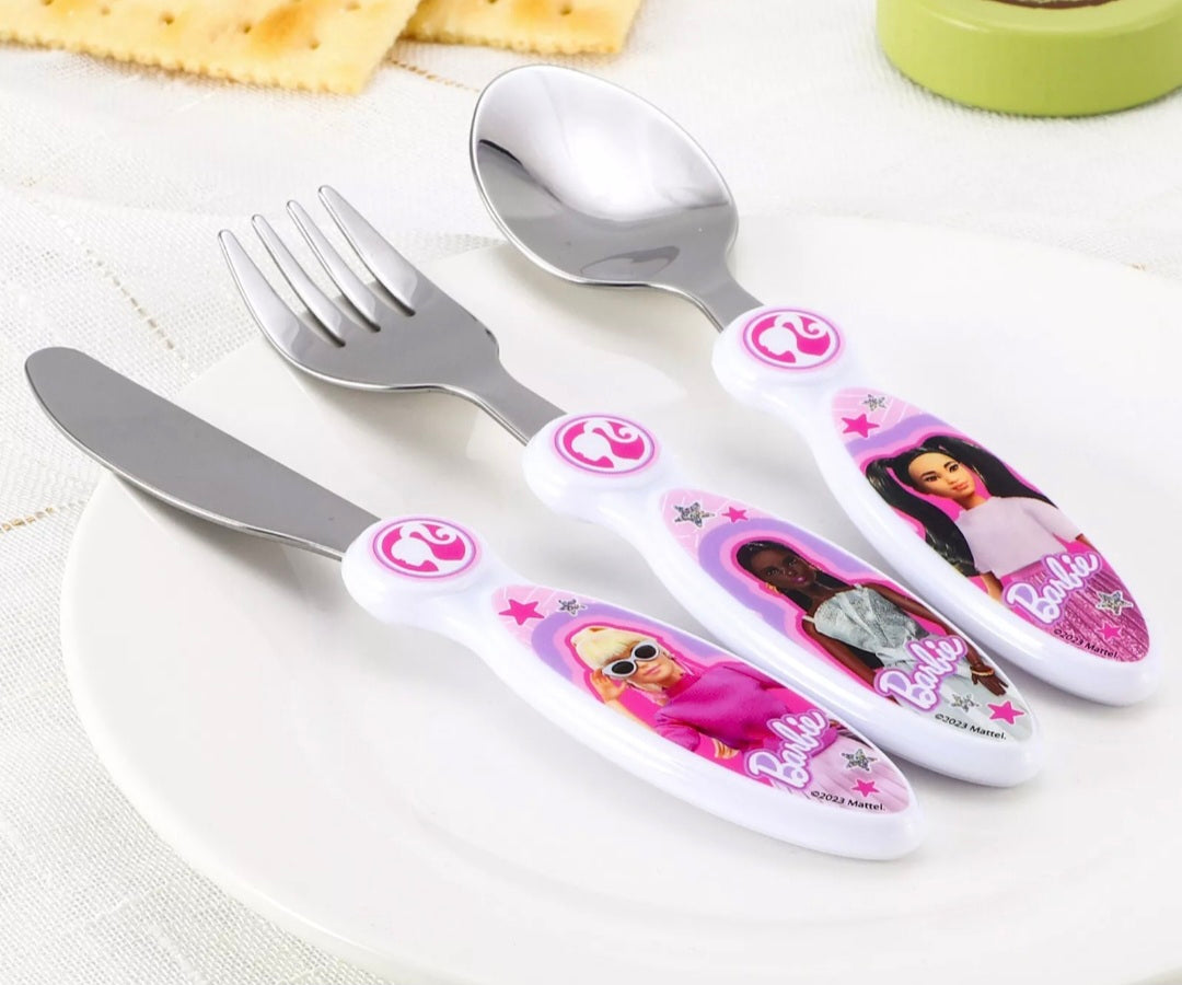Barbie 3Pc Cutlery Set